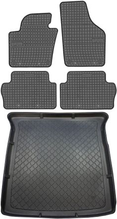 OEM Juego De Alfombrillas De Goma Para Coche Y Maletero Para Seat Alhambra Ii Van (desde Septiembre De 2010 Hasta 2020)