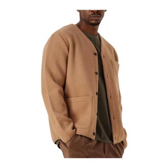 Anerkjendt Jassen, Heren, Bruin, M, Wol, Heren Boiled Wool Overshirt Aksigurd