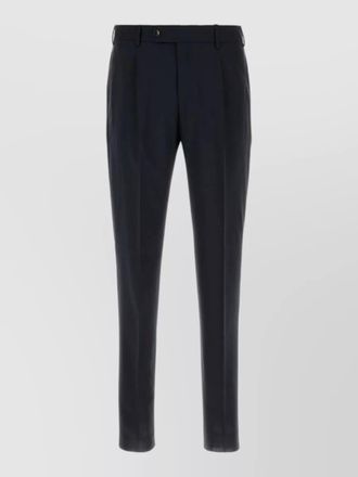 Pantaloni Torino wool tailored trousers belt loops tapered leg