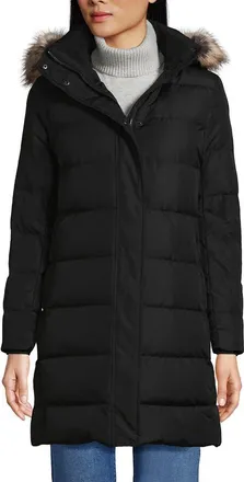 Lands End Petite Max 600 Down Puffer Coat in Black at Nordstrom, Size X-Small