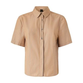 Pinko Pinko, Dames, Blouses & Shirts, Bruin, Maat: XS Katoen