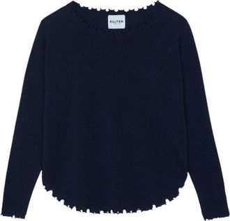 Kujten Kujten, Truien & Vesten, Dames, Blauw, S, Wol, Mela Ronde Hals Trui
