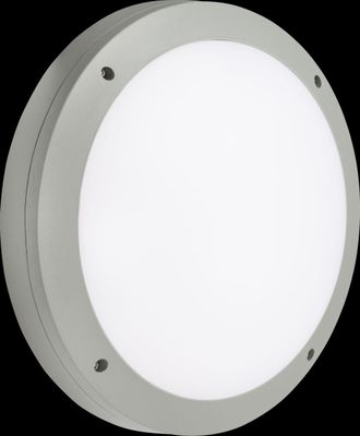 Netlighting LED Round Bulkhead CCT Emergency & Daylight Sensor GreyV IP65 18W in Grey