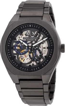 A|X Armani Exchange Automatic Skeleton Dial Mens Watch AX4195