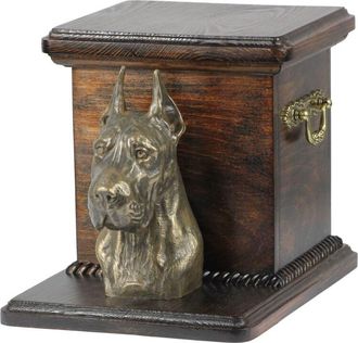OEM Gran Dan&eacute;s I - Urna Para Cenizas De Perro Con Estatuilla, Elegante Urna Para Perro, Urna &Uacute;nica Con Busto De Perro De Art-dog