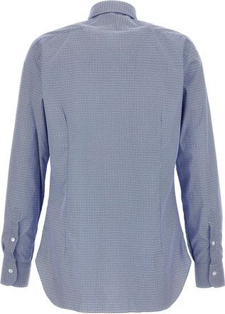 Barba Patterned Cotton Shirt - Blue