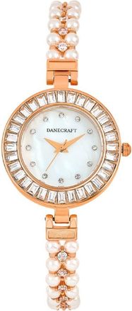 Danecraft Mother-of-Pearl Quartz Bracelet Watch, 20mm in Rosegold at Nordstrom Rack