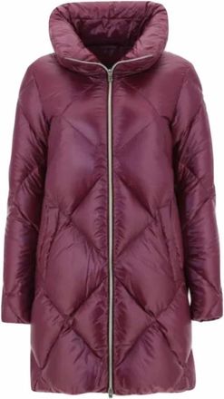 Herno Lichtgewicht Diamond Quilted Jack - Dames - Parka Jassen - Roze - S - Nylon - Jassen