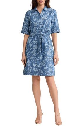 Jones New York Denim Shirtdress in Libra Wash at Nordstrom, Size X-Small