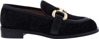 Paris Punk Velvet Zwarte Damesschoenen - Dames - Loafers - Zwart - 37 EU - Schoenen