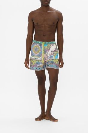 Camilla Mid Length Boardshort With Elastic Waist Magic Carpet Ride at Nordstrom, Size Xx-Large Au