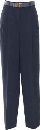Max Mara Wide Trousers, female, Blue, Size: S Neottia Wide Trousers