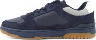 Tommy Hilfiger Monogram Leather Basketball Trainers - Heren - Sneakers - Blauw - 41 EU - Schoenen