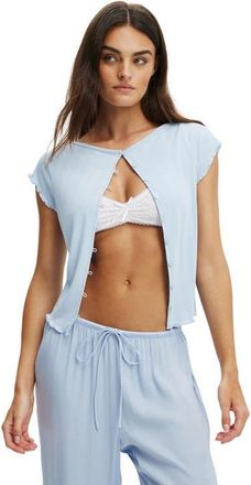 Cotton On Womens Washed Satin Wide Leg Pant in Violet Blue at Nordstrom, Size X-Large