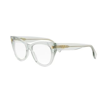 Fendi Roma Round Optical Frame - unisex - Fendi - Glasses - Gray - 53 MM - Accessories
