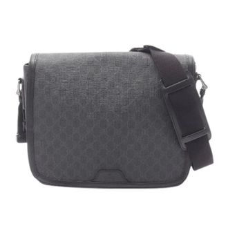 Gucci Pre-owned Cross Body Bags, male, Blue, Size: ONE SIZE Pre-owned GG Supreme Coated Canvas Shoulder Bag