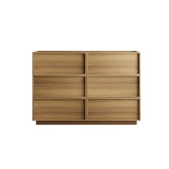 STILVORA C&oacute;moda Con 6 Cajones Y Gu&iacute;as Met&aacute;licas Para Dormitorio Y Recibidor En Mdf Y Tablero De Part&iacute;culas 115 &times; 48 &times; 78 Cm Roble