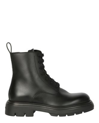 Ferragamo Dionne Leather Combat Boots