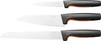 Fiskars Functional Form Set De 3 Cuchillos Ergon&oacute;micos Plateados