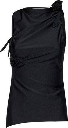 Coperni Asymmetric Flower Top - Dames - Tops zonder mouwen - Zwart - XS - Tops