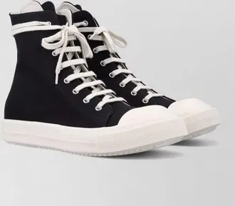 Rick Owens denim high-top sneakers