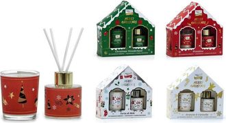 Trade Shop Trade Shop - Difusor De Fragancia Establecido Para Medio Ambiente De Navidad 40 Ml Con 4 Palitos De Velas Perfumados