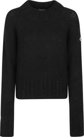 Moncler Su&eacute;ter de cuello alto en mezcla de alpaca - Knitwear - Mujer - Negro - S