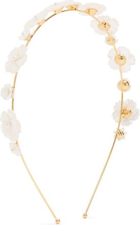 Jennifer Behr Jenna Pearl-embellished 18kt Gold-plated Headband - One Size