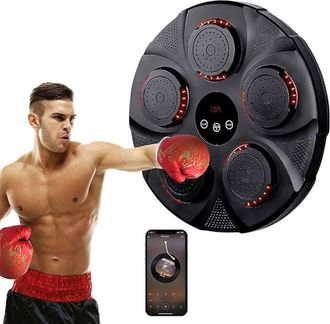 OEM M&aacute;quina De Boxeo Musical Inteligente Bluetooth Music Boxer M&aacute;quina De Boxeo Electr&oacute;nica Port&aacute;til Montada En La Pared Con Guantes De Boxeo Probador De 