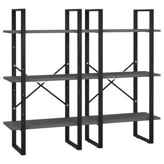 Berkfield Home Storage Shelf Grey 60x30x210 cm Engineered Wood | Size: 60 x 30 x 210 cm