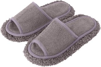 Generic Slippers Women Lazy Floor Cleaning Footwear Detachable Washable Silent Vacuuming Clogs Hands Free Cleaning For Home Use Cozy Slippers For Women(Grey, 
