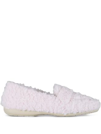 Ron White Teddy slip-on slippers - women - Wool/Wool/Rubber - 7 - Neutrals