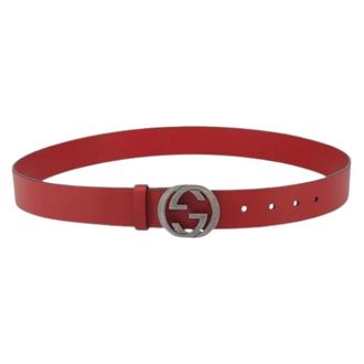 Gucci Pre-owned Belts, female, Red, Size: ONE SIZE Pre-owned Vintage Leather Belt