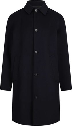 Palt&ograve; Marcello Straight Cut Black Wool Coat