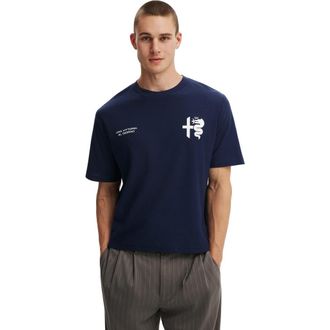 Cotton On Mens Cropped Fit Alfa Romeo T-Shirt in Lcn Alf Indigo Alfa Romeo - at Nordstrom, Size X-Large