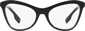 Burberry Cat Eye Black Frame Eyeglasses - Black