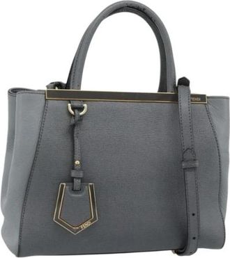 Fendi Pre-owned Vintage Hand Bag - Dames - Vintage Handtas - Grijs - ONE Size - Leer - Vintage