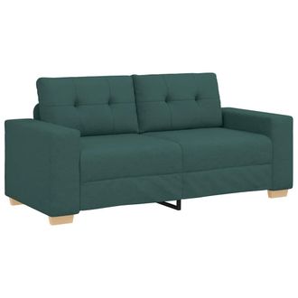 vidaXL Divano Divanetto Verde Scuro 140 Cm In Tessuto - Vidaxl