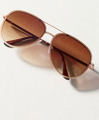 I-SEA Frameless Ombre Aviator Sunglasses