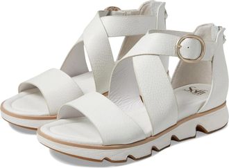 S&ouml;fft Womens Sofft Mackenna Sandals White Leather Round Toe Ankle Strap ZAP2243