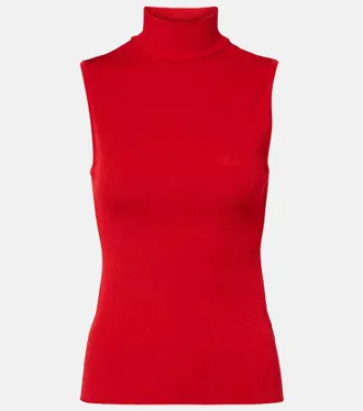 Loewe Double L ribbed-knit top