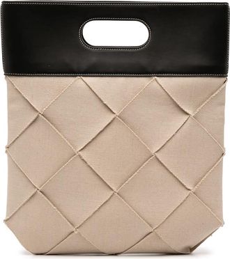 Bottega Veneta Pre-owned Bottega Veneta Small Canvas French Calfskin Slip Tote Ladies B08000762W