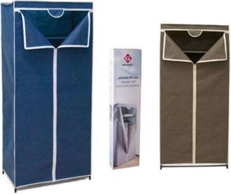 Trade Shop Trade Shop - Armadio Guardaroba Tessuto Appendiabiti Acciaio Smontabile Abiti Ripiano