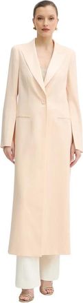 Twinset Envers Satin Duster Jas - Dames - Mantel - Beige - L - Polyester - Jassen