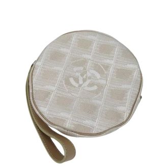 Chanel Pre-owned Wallets, female, Beige, Size: ONE SIZE Pre-owned Canvas handbags