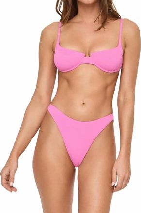 L*Space Leilani Bikini Bottom In Bitsy Hottest Pink