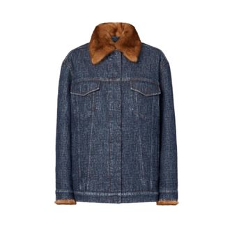 Fendi FF Denim Blouson - Dames - Spijkerjassen - Blauw - XS - Denim - Jassen