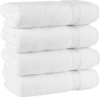 Linum Home Textiles Set of 4 Anovia Turkish Cotton Hand Towels in White at Nordstrom Rack