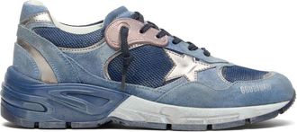 Golden Goose Textured Mesh Suede Metallic Silk Nylon Sneakers