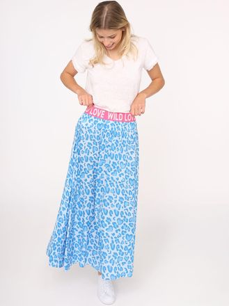 Zwillingsherz Maxirock »Leo Herzen« Animal-Muster, knöchellang, Gummizug, leicht